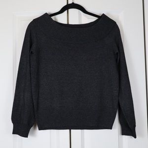 GENTLE FAWN Wide Neck Sweater Grey Size S